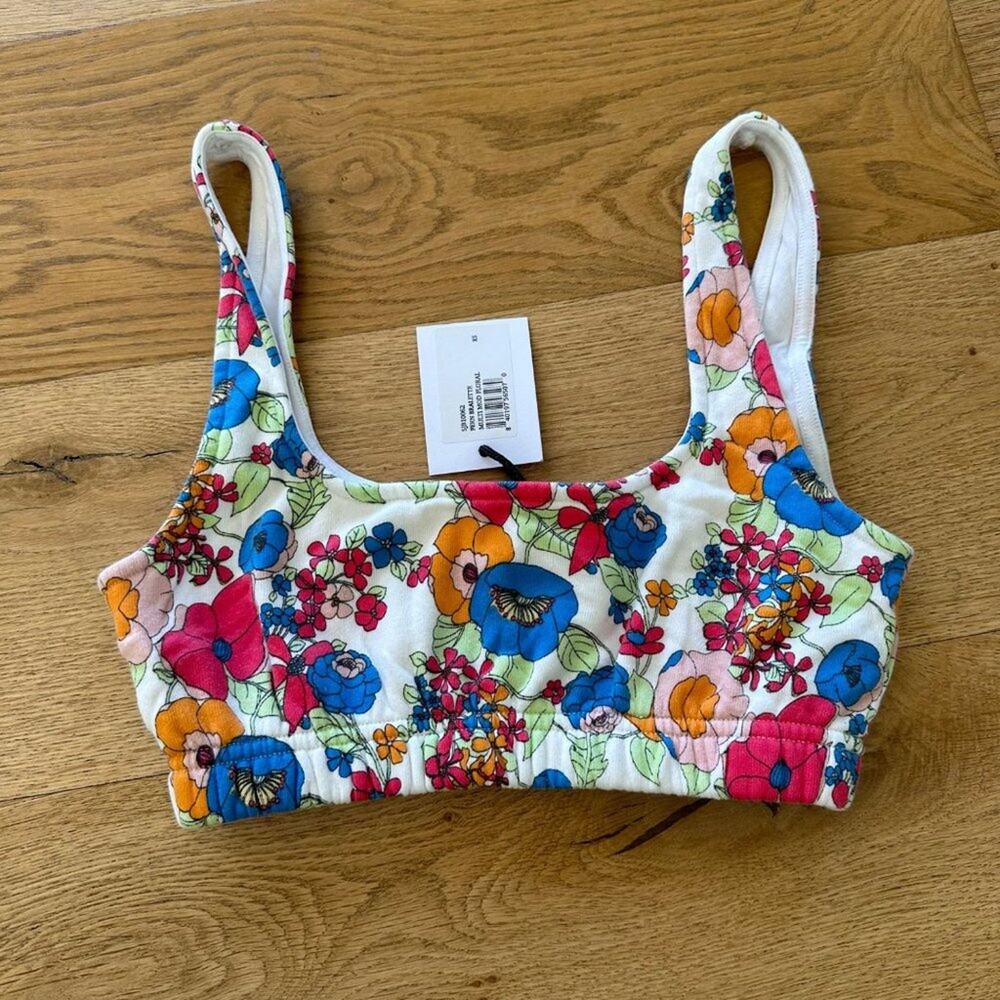 Sincerely Jules For Bandier Fern Bralette in Multi Mod Floral - NWT
